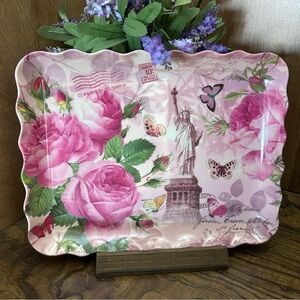 🌸MOMENTUM • Vintage Parisian Melamine Tray